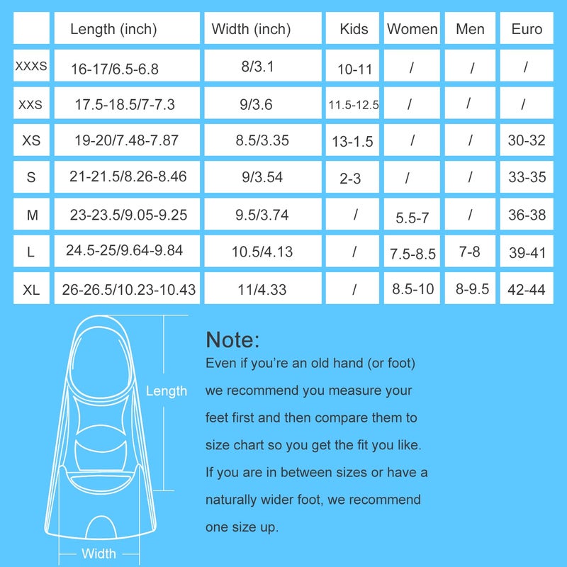 Gintenco Swim Fins, Kids Swim Training Fins for Lap Swimming, Travel Size Flippers with Mesh Bag, Silicone Swimming Fins for Kids Teens Adults Women Men - Image 3